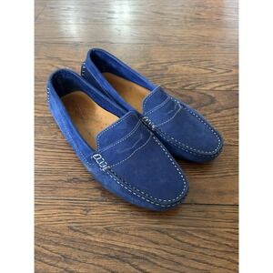 Mercanti Fiorentini Men's Size 7.5b Blue Suede Leather Driving Loafers